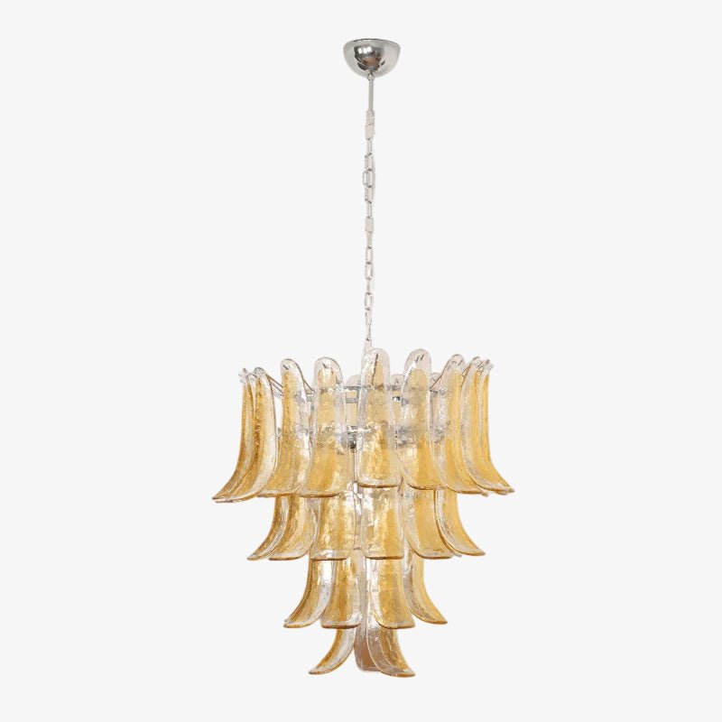 Murano Glass Amber Lily Chandelier