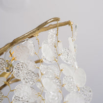 Shiro Branch Clear Crystal Brass Chandelier