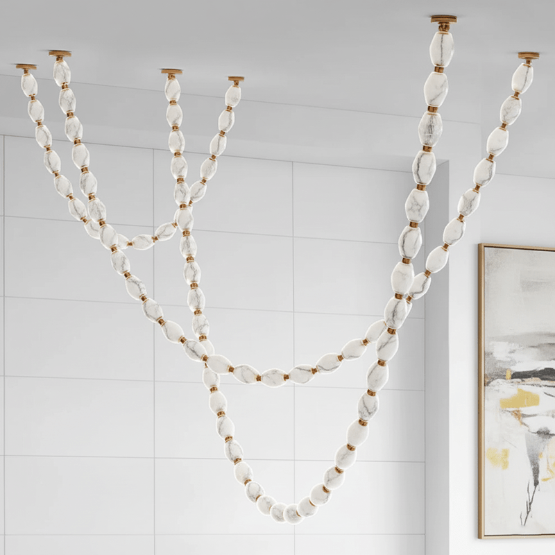 Glass Chain Chandelier