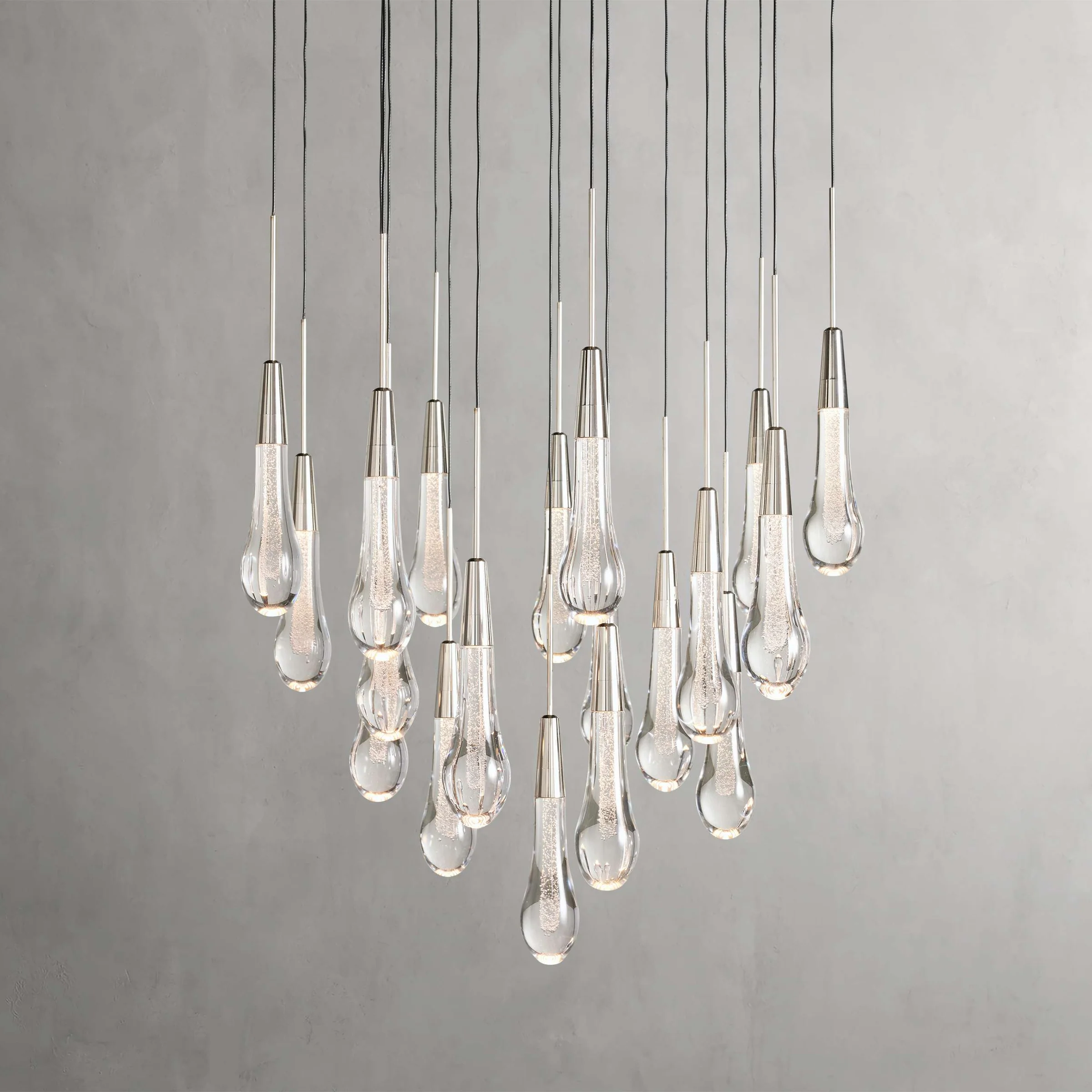 Soltaire Crystal Round Chandelier 17" 24" 36" 48" 58"D