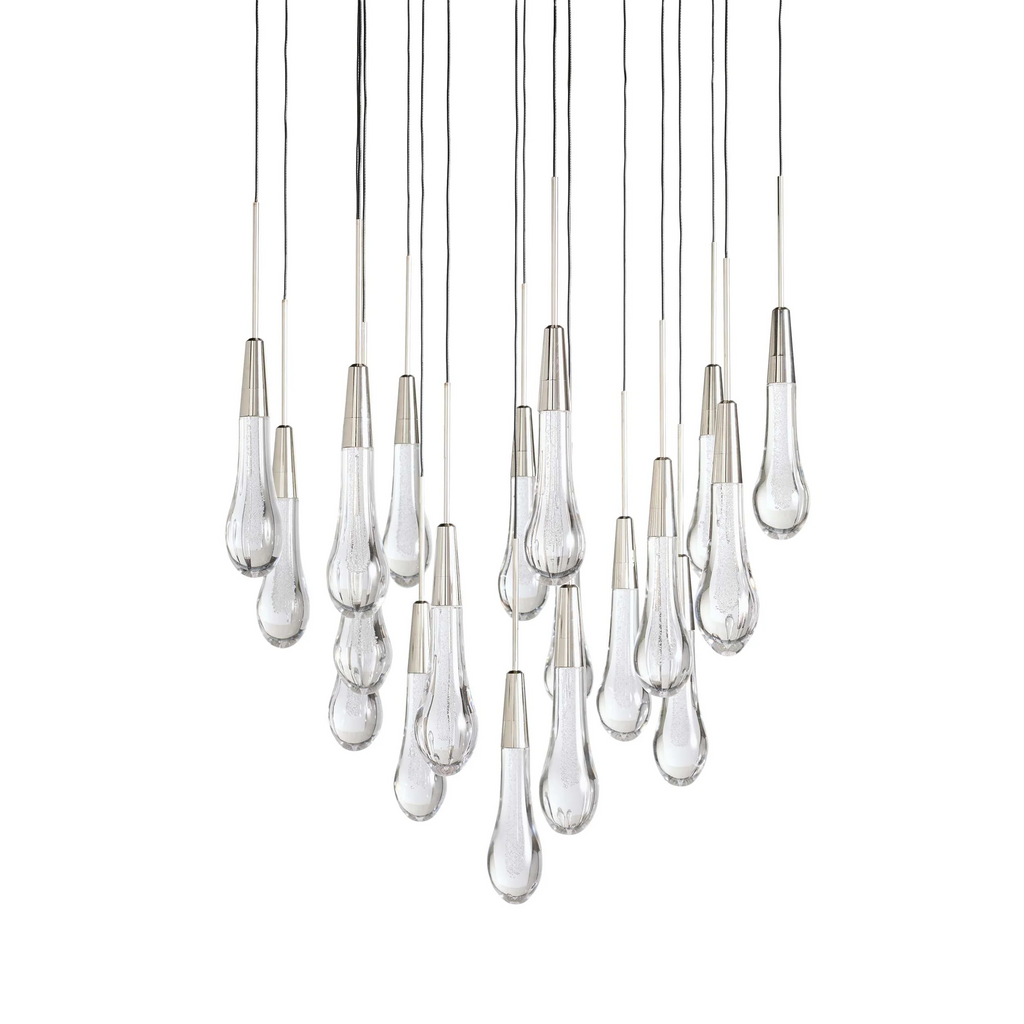 Soltaire Crystal Round Chandelier 17" 24" 36" 48" 58"D