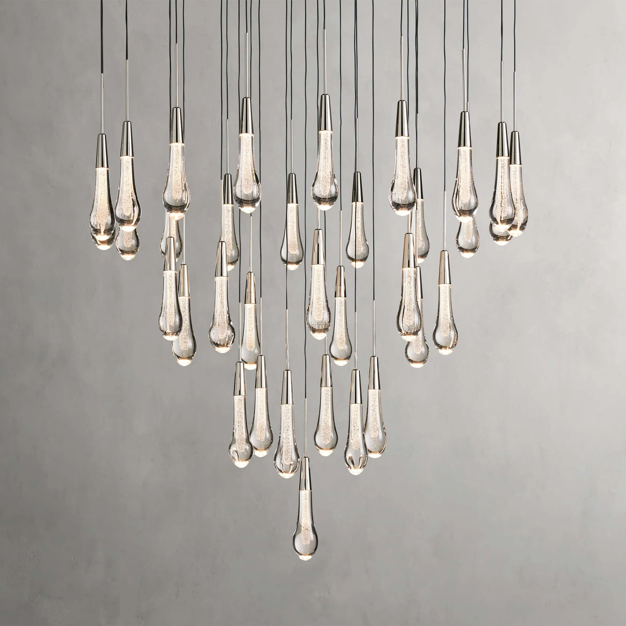 Soltaire Crystal Round Chandelier 17" 24" 36" 48" 58"D