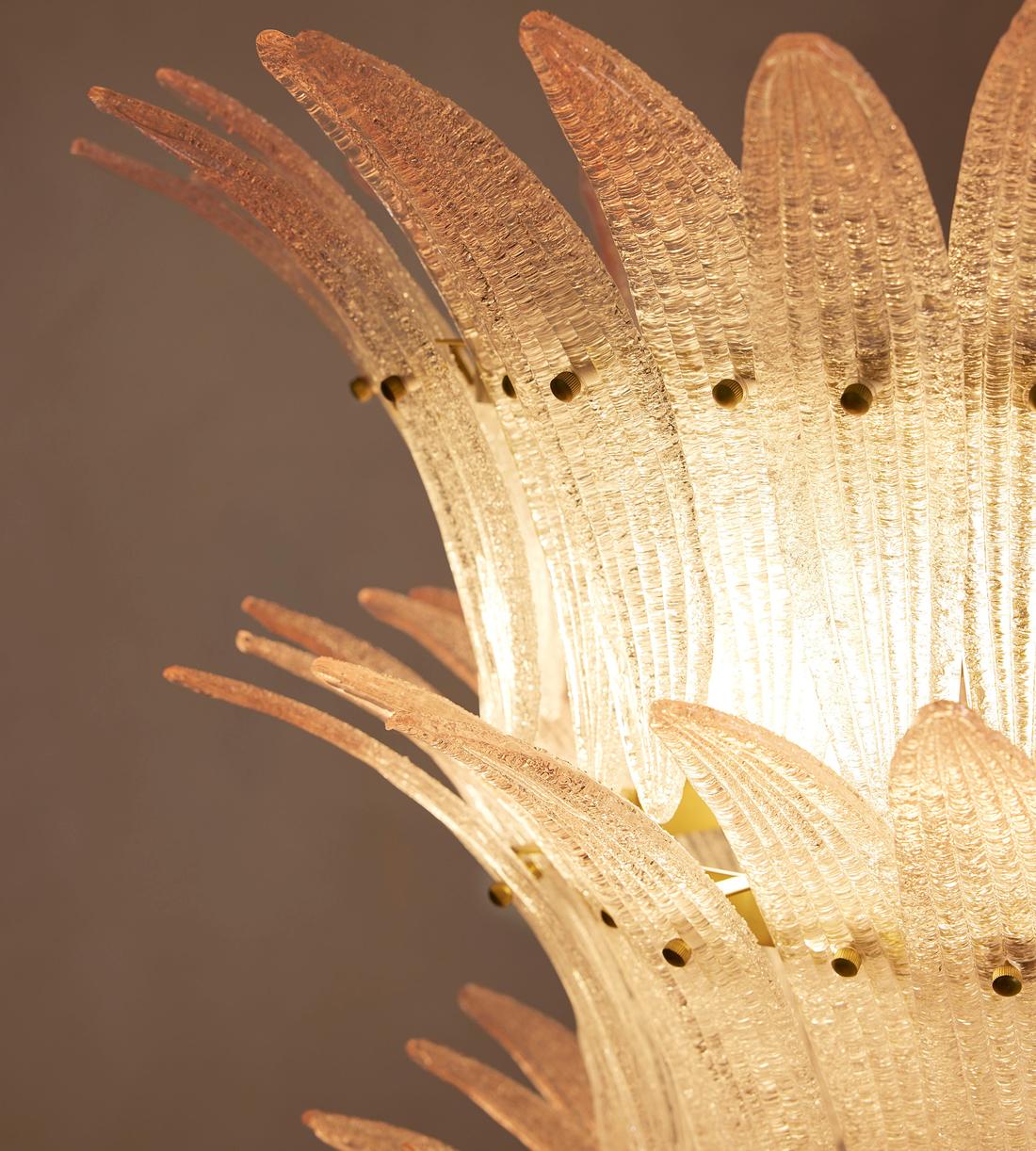 Treviso Pink Glass Chandelier 30"W