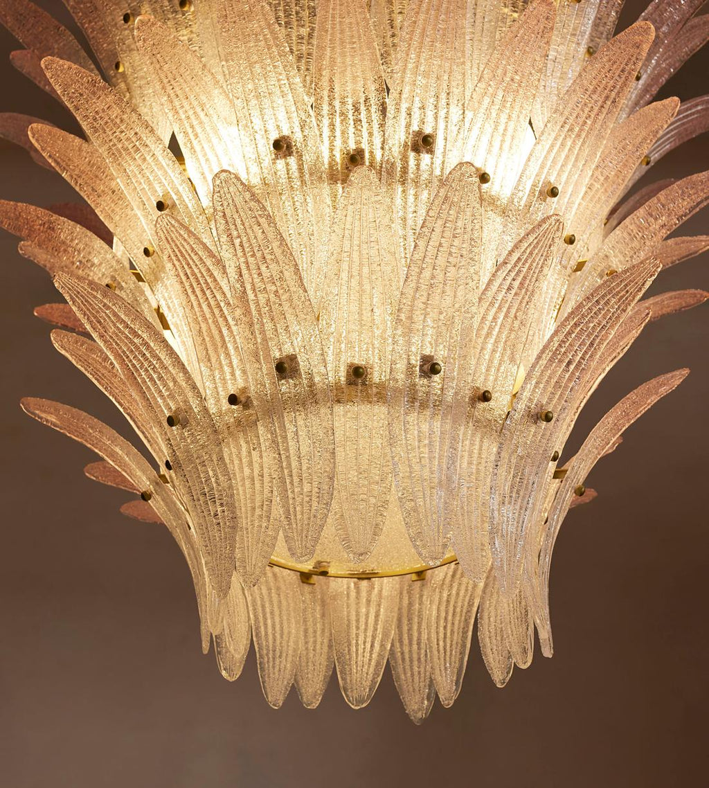 Treviso Pink Glass Chandelier 30"W