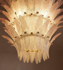 Treviso Pink Glass Chandelier 30"W