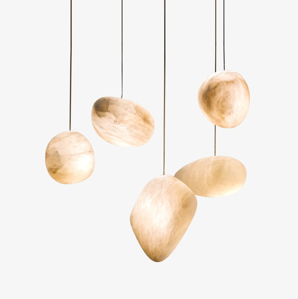 Pelora Alabaster Pebble Pendant Lamp - CasaraHouse