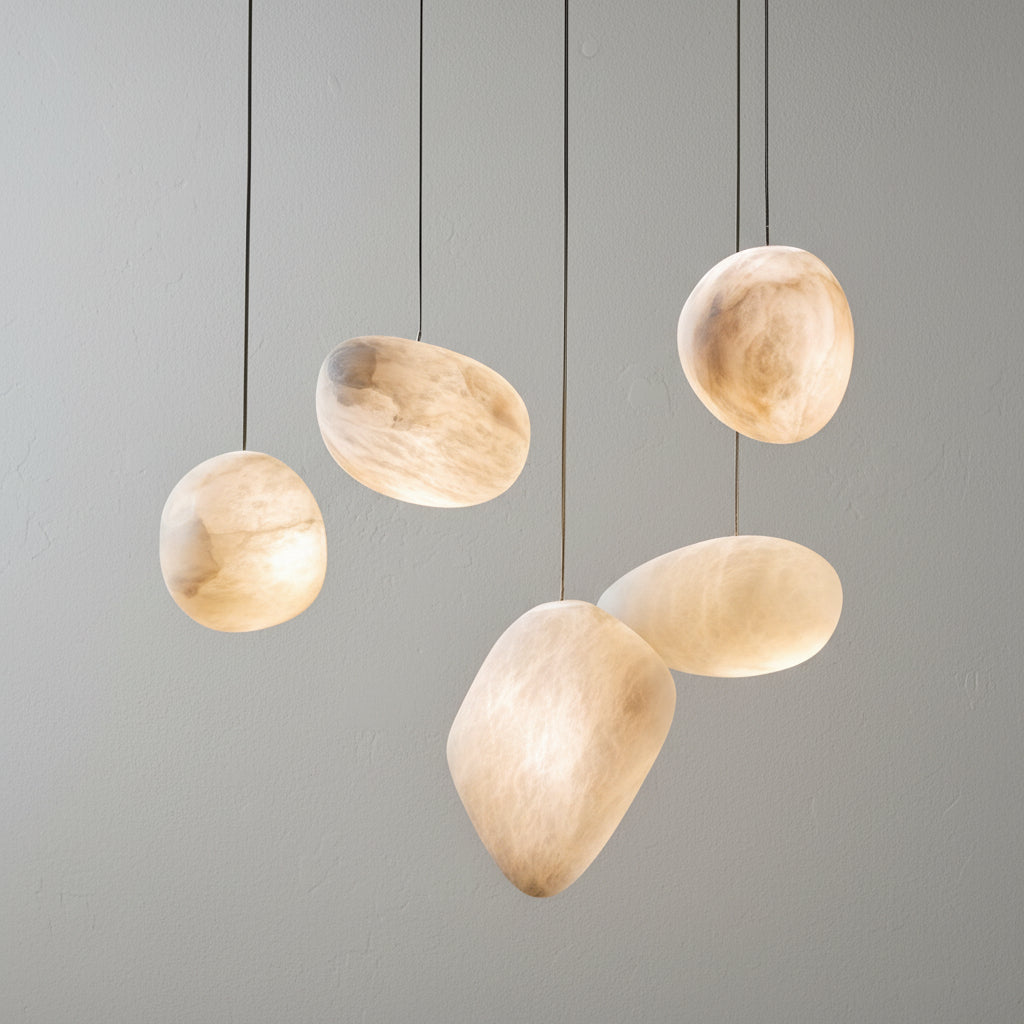 Pelora Alabaster Pebble Pendant Lamp - CasaraHouse