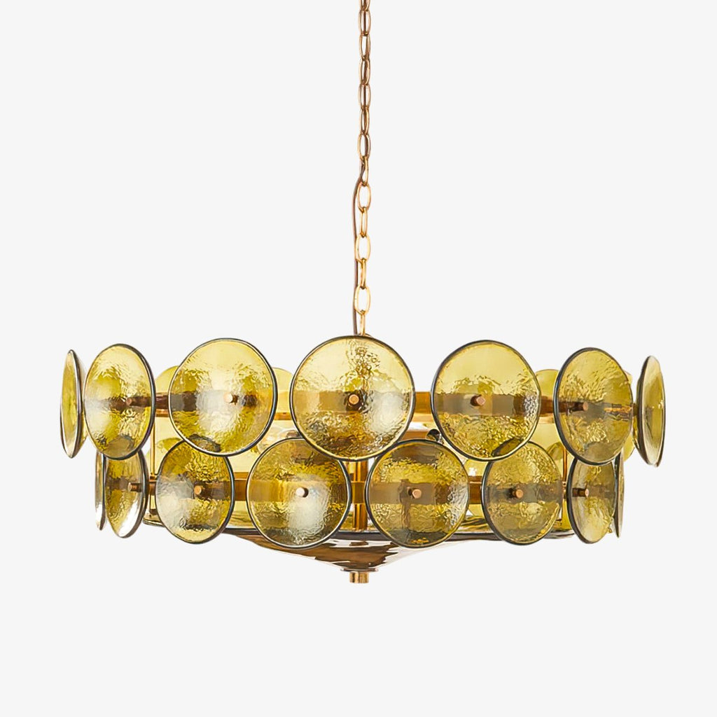 Solaris Disc Murano Glass Chandelier