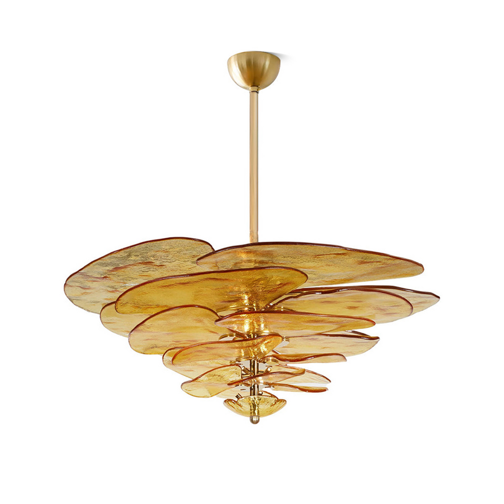 Petals Gold Murano Glass Chandelier