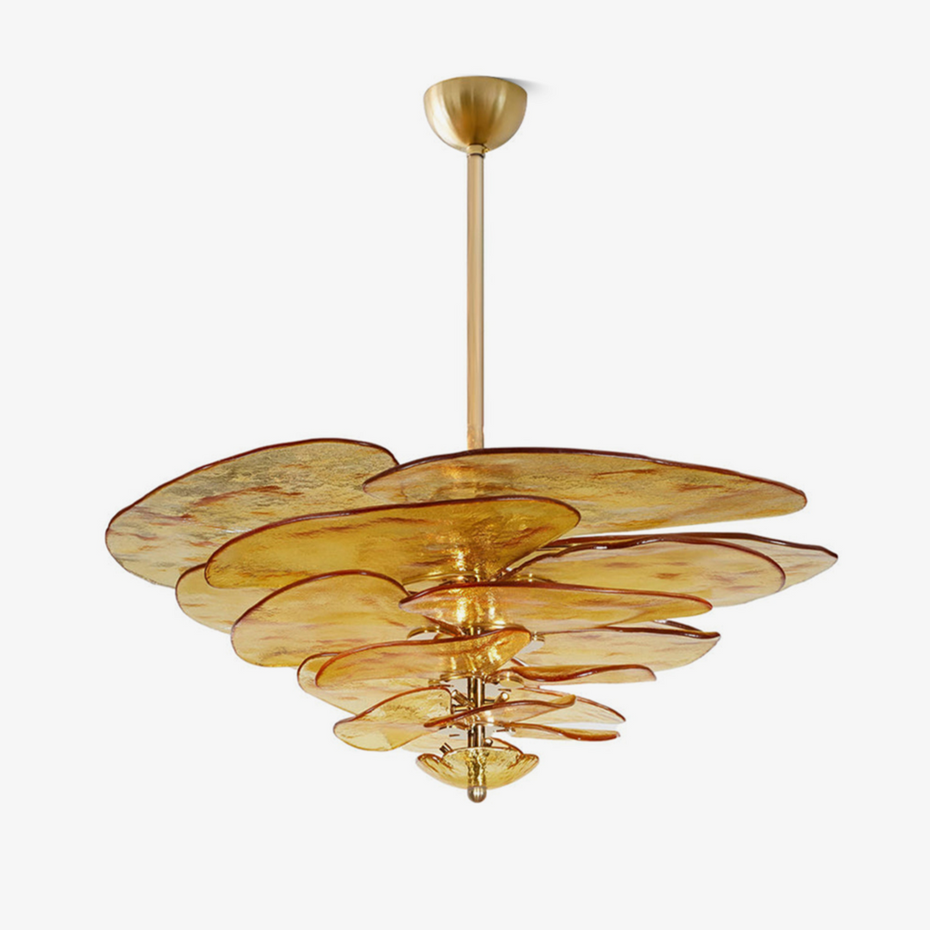 Petals Gold Murano Glass Chandelier