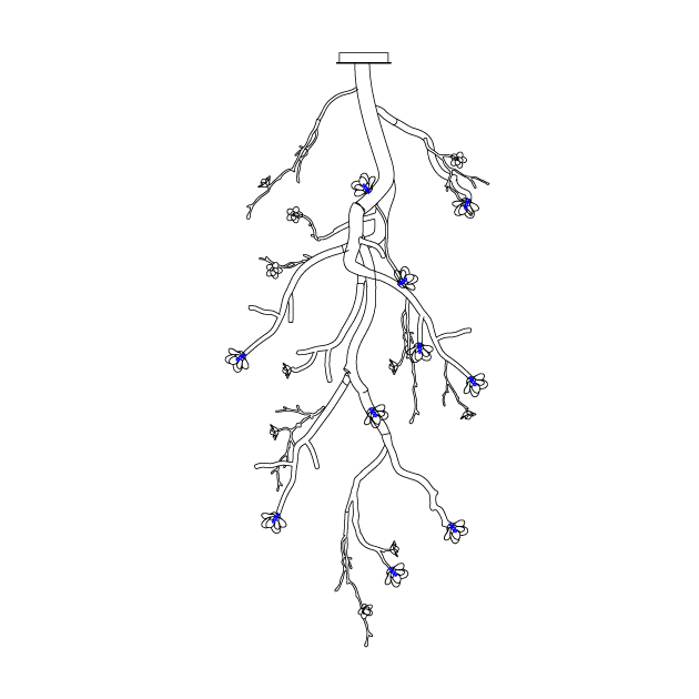 Contemporary Large Long Branch Flower Chandelier - CasaraHouse