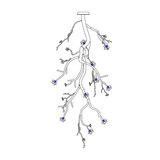 Contemporary Large Long Branch Flower Chandelier - CasaraHouse