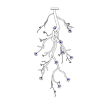 Contemporary Large Long Branch Flower Chandelier - CasaraHouse