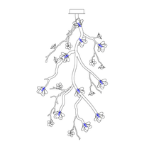 Large Long Branch Flower Chandelier