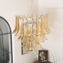 Murano Glass Amber Lily Chandelier
