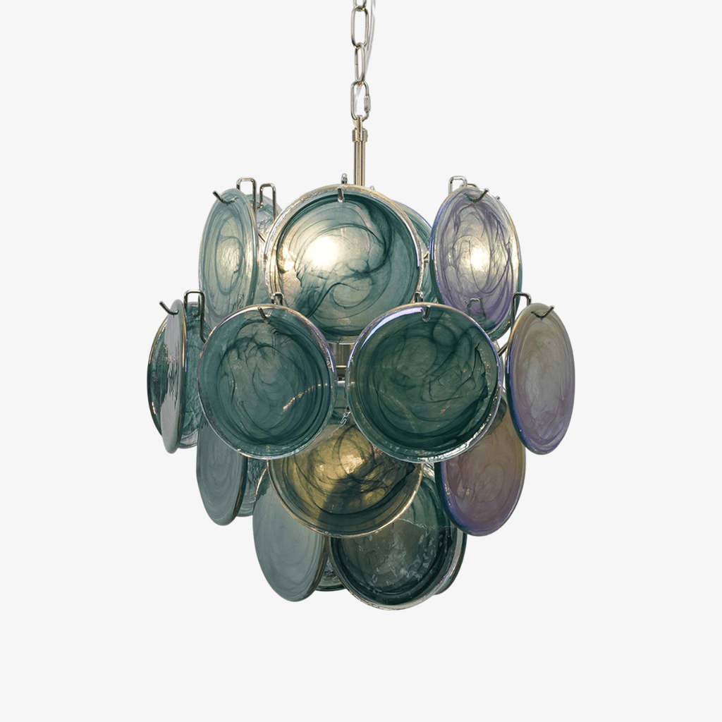 Lunaria Disc Murano Glass Chandelier