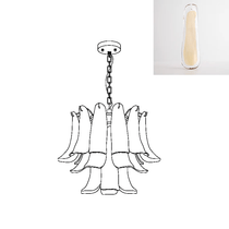Murano Glass Leaf Chandelier