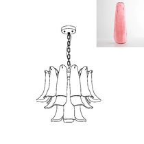Murano Glass Leaf Chandelier