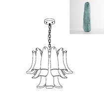 Murano Glass Leaf Chandelier