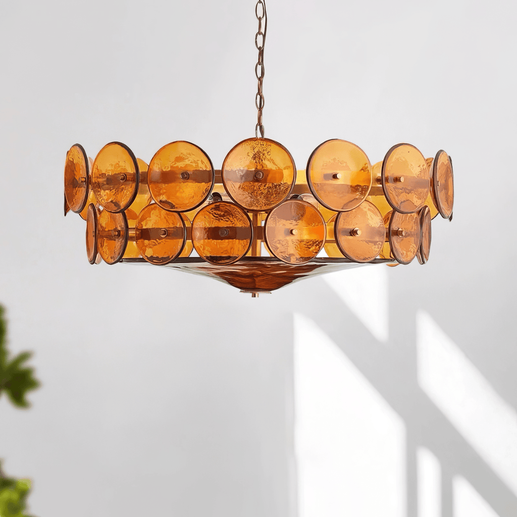 Solaris Disc Murano Glass Chandelier
