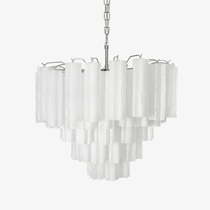 Frosted Murano Glass Cascade Chandelier