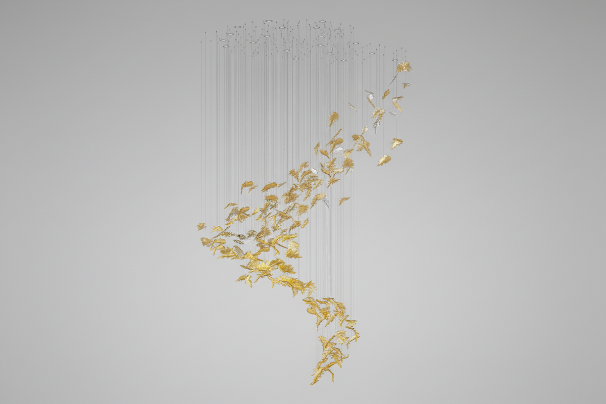 Organic Leaf Chandelier - CasaraHouse