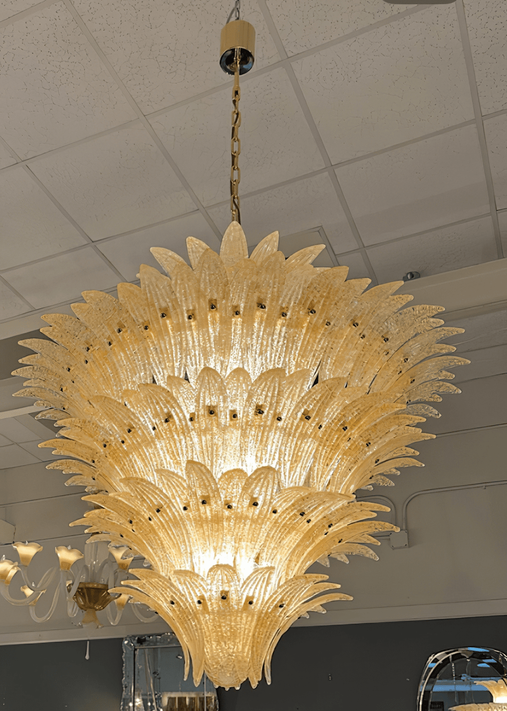 Murano Glass Palmette Chandelier
