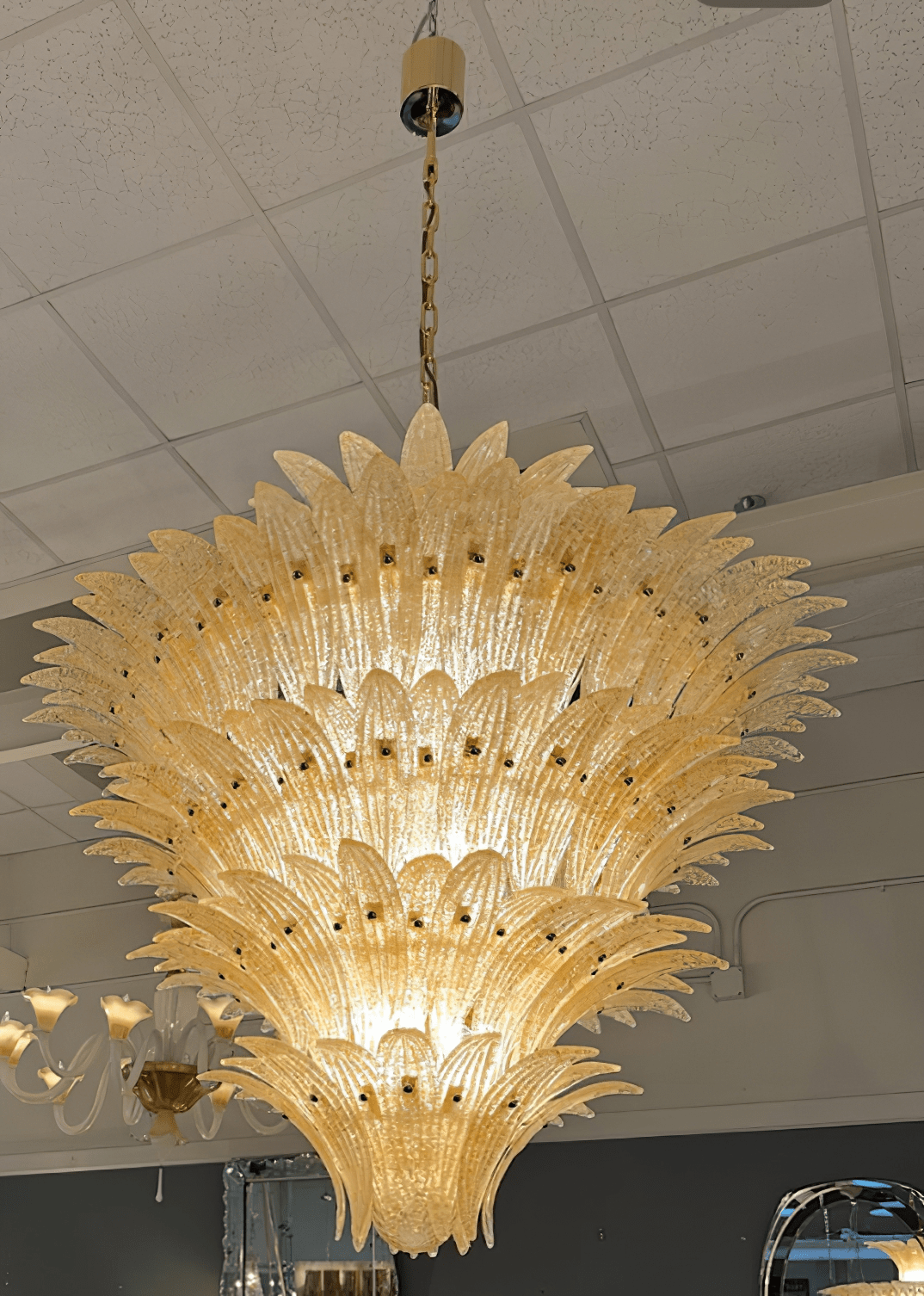 Murano Glass Palmette Chandelier