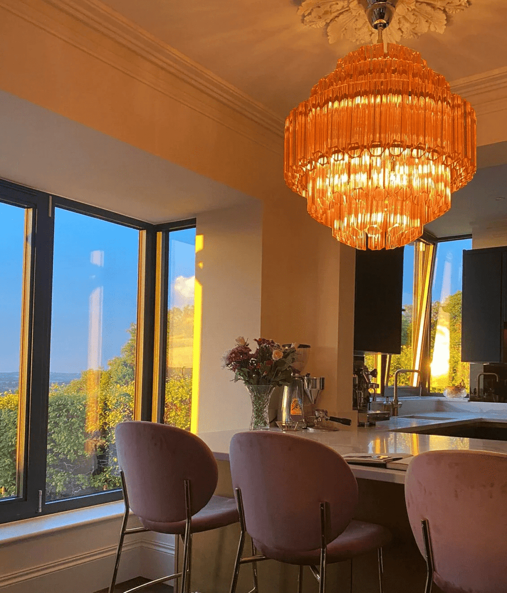 Pink Palermo Murano Glass Chandelier
