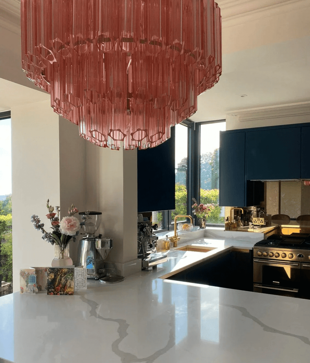 Pink Palermo Murano Glass Chandelier