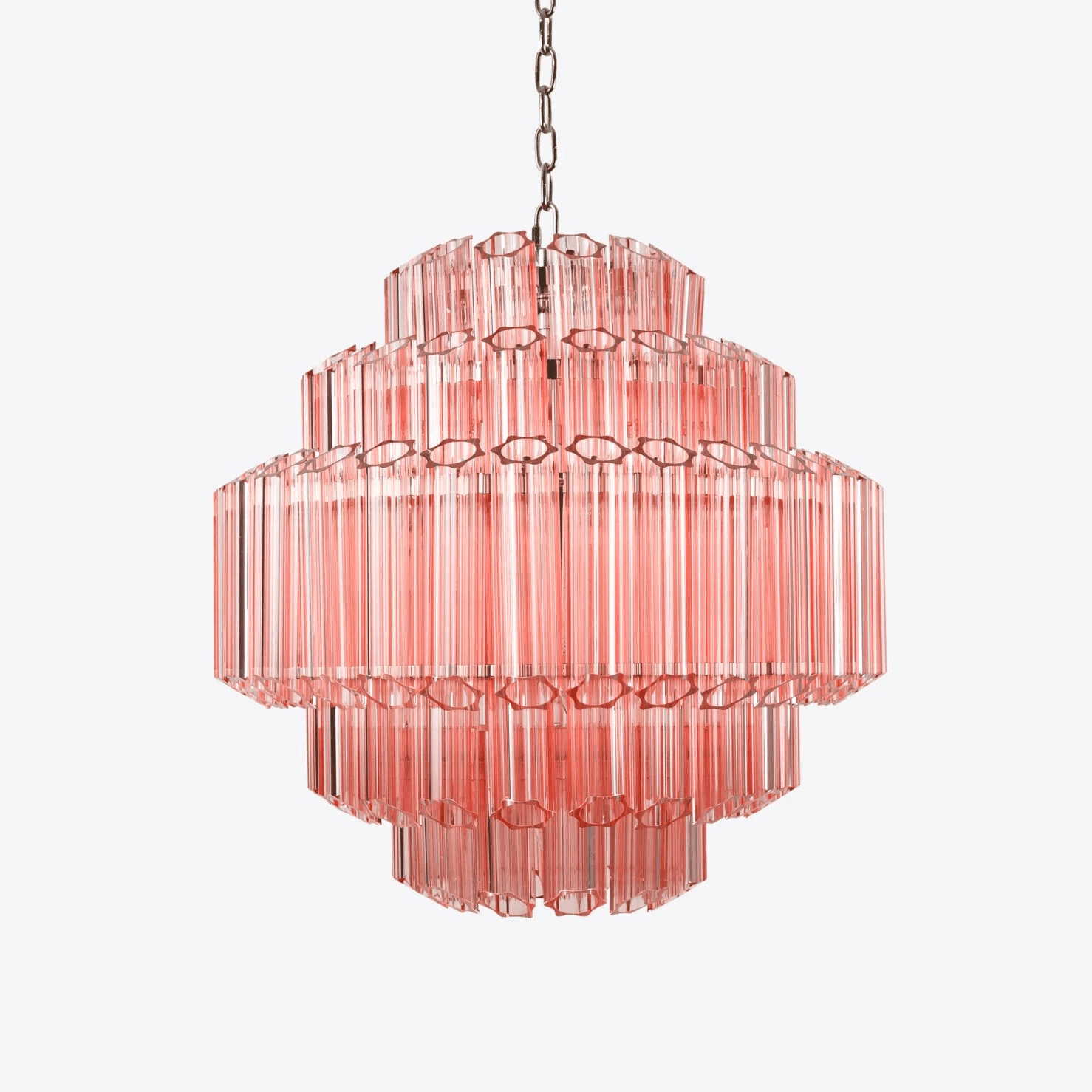 Designer Pink Palermo Murano Chandelier