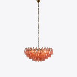 Modern Pink Polygon Drop Chandelier - CasaraHouse