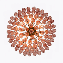 Modern Pink Polygon Drop Chandelier - CasaraHouse