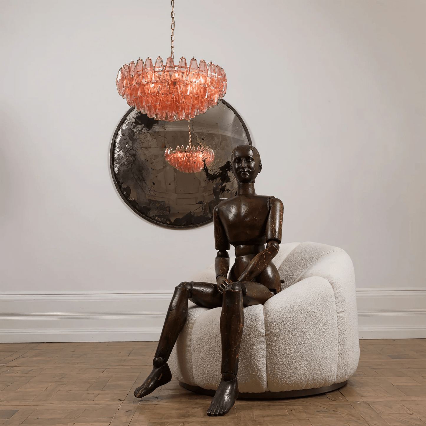 Modern Pink Polygon Drop Chandelier - CasaraHouse