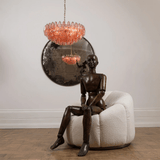 Modern Pink Polygon Drop Chandelier - CasaraHouse