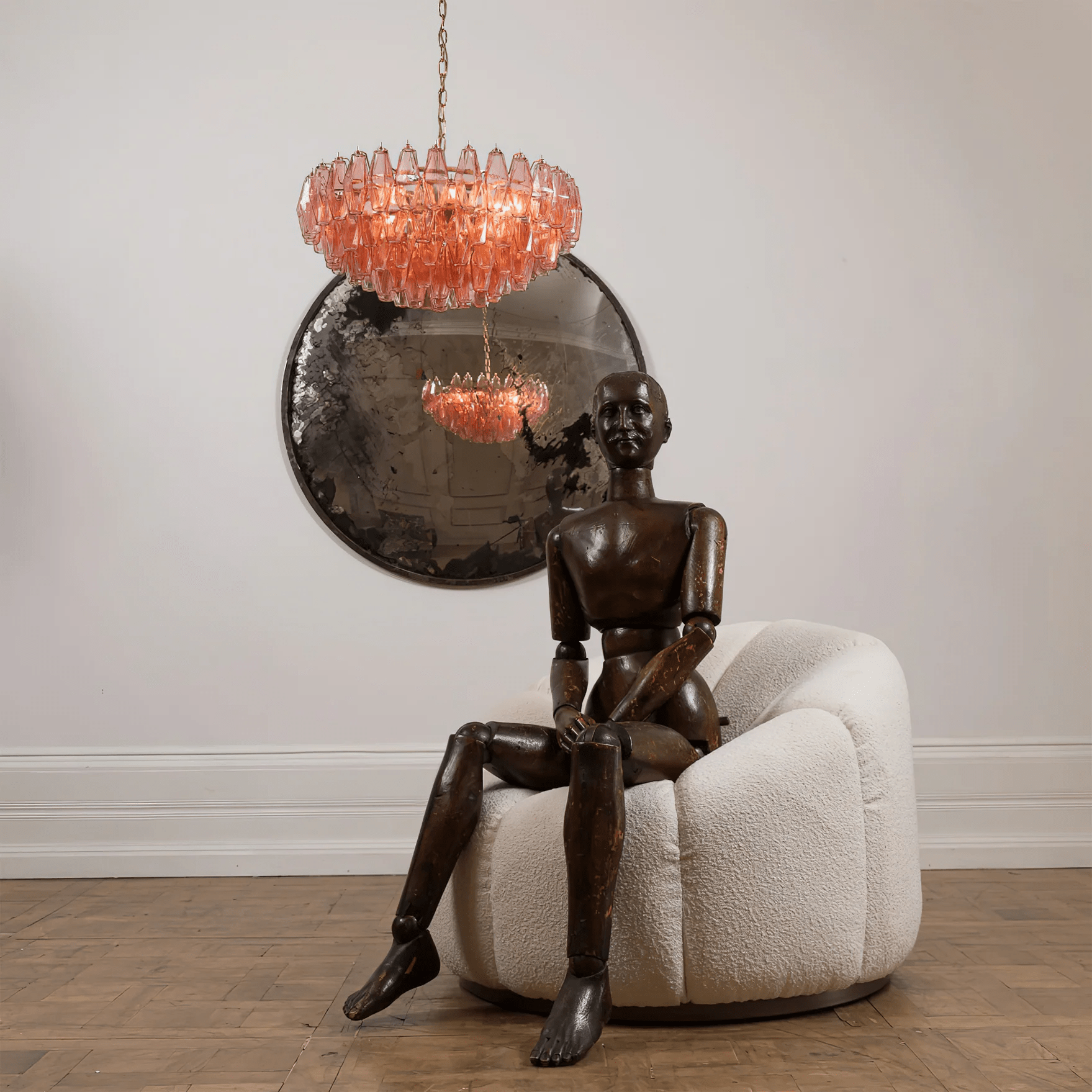 Modern Pink Polygon Drop Chandelier - CasaraHouse