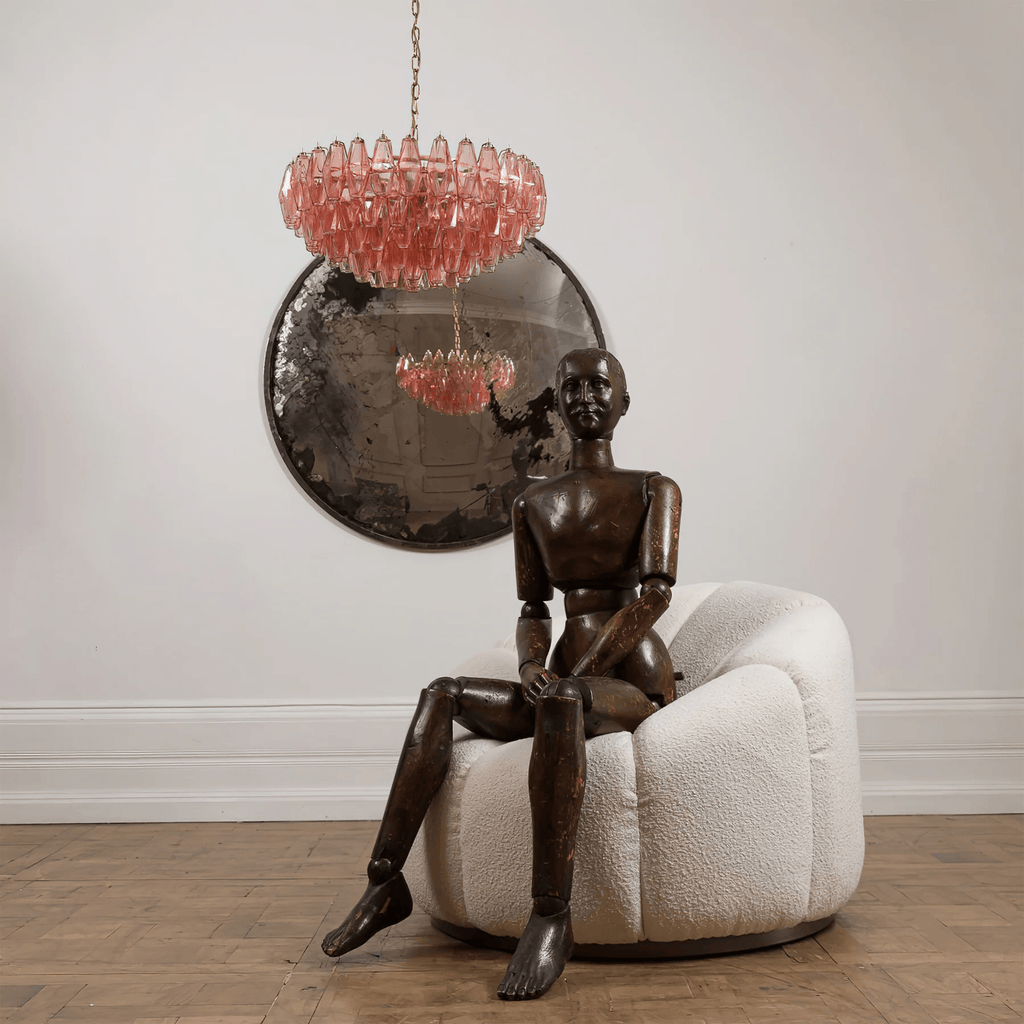 Modern Pink Polygon Drop Chandelier - CasaraHouse
