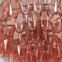 Modern Pink Polygon Drop Chandelier - CasaraHouse
