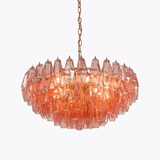 Modern Pink Polygon Drop Chandelier - CasaraHouse