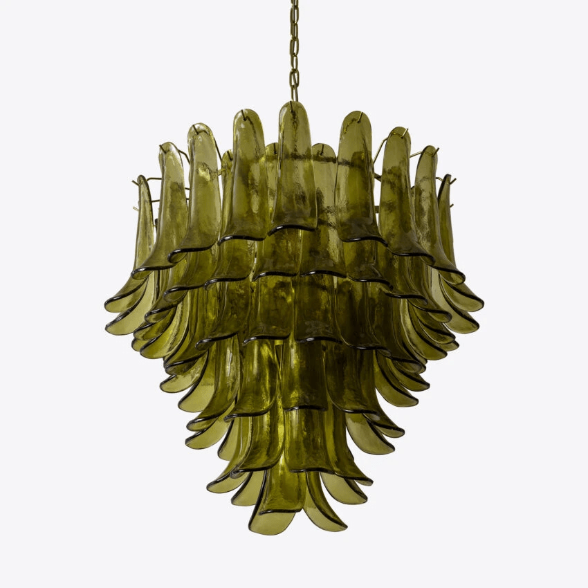 Contemporary Green Petalo Chandelier - CasaraHouse