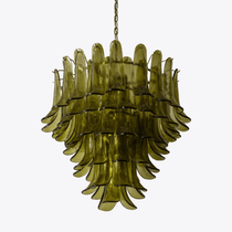 Contemporary Green Petalo Chandelier - CasaraHouse