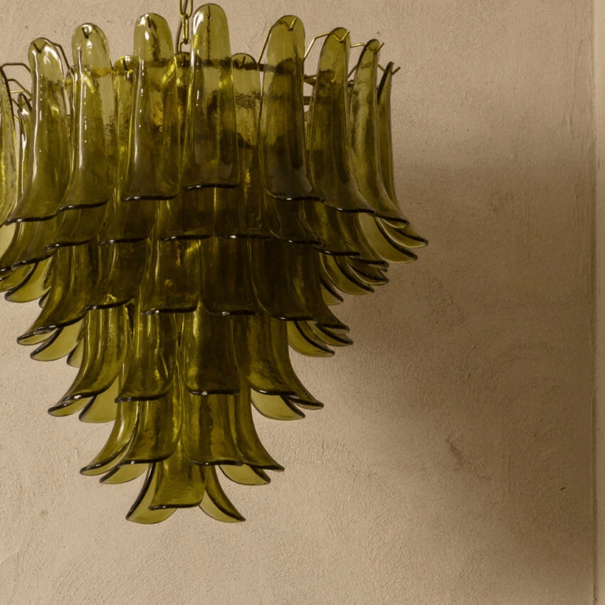 Contemporary Green Petalo Chandelier - CasaraHouse