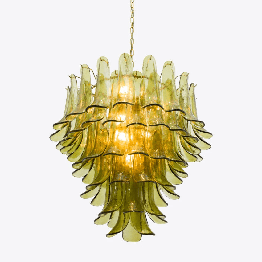 Contemporary Green Petalo Chandelier - CasaraHouse