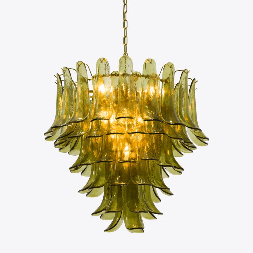 Contemporary Green Petalo Chandelier - CasaraHouse