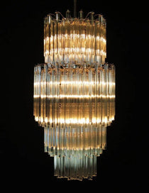 Murano Glass Chandelier – 242 prisms – Transparent