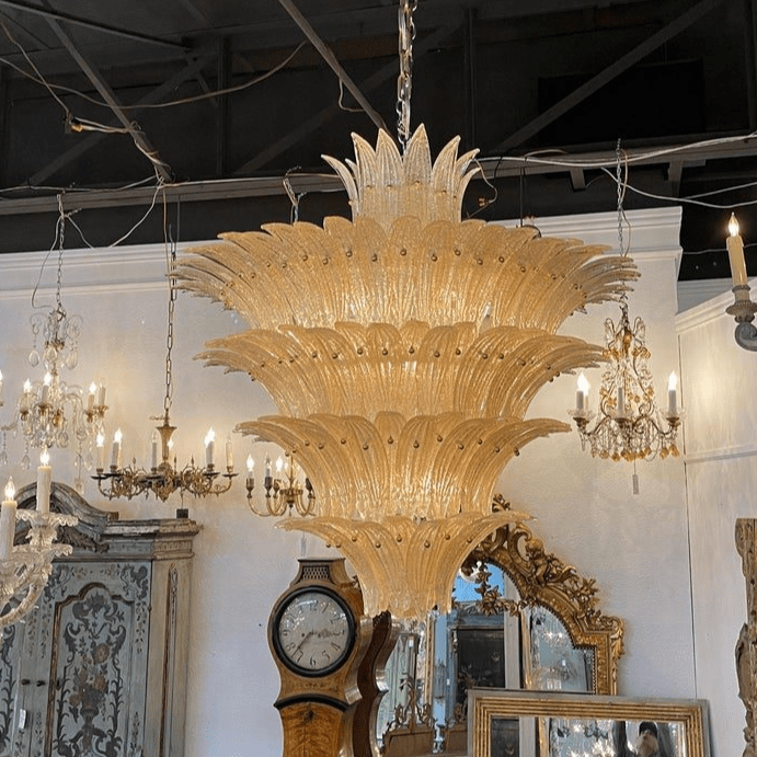 Murano Glass Palmette Chandelier