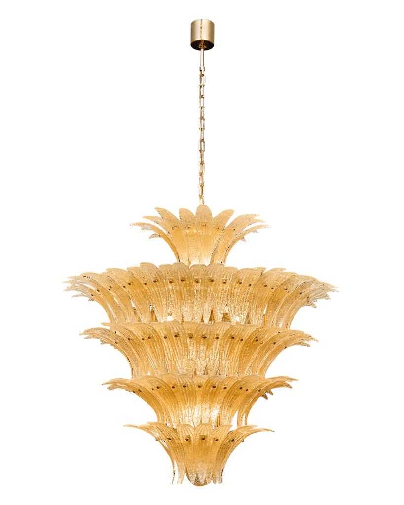 Murano Glass Palmette Chandelier