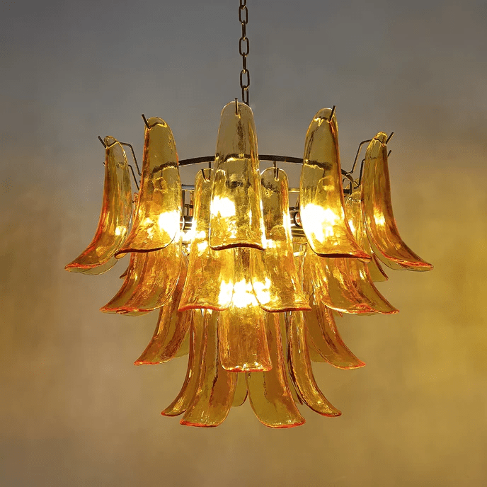 Murano Glass Leaf Chandelier