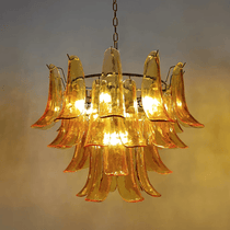 Murano Glass Leaf Chandelier