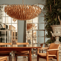 Premium Amber Sorrento Chandelier - CasaraHouse